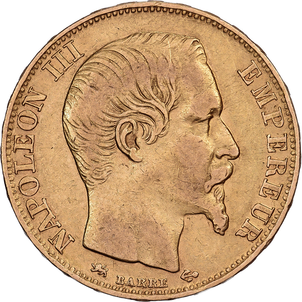 Frankreich, 20 Francs, Napoléon III, 1855, Lyon / Paris (D/A), petit lion