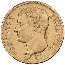 Francja, 40 Francs, Napoléon I, 1812, Paris, Złoto, VF(30-35), Gadoury:1084