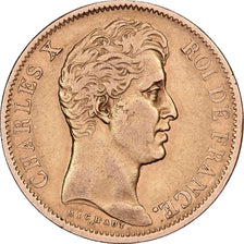Francia, 40 Francs, Charles X, 1828, Paris, Oro, BB, Gadoury:1105, KM:721.1