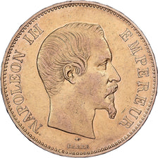 Francja, 100 Francs, Napoléon III, 1857, Paris, Złoto, EF(40-45)