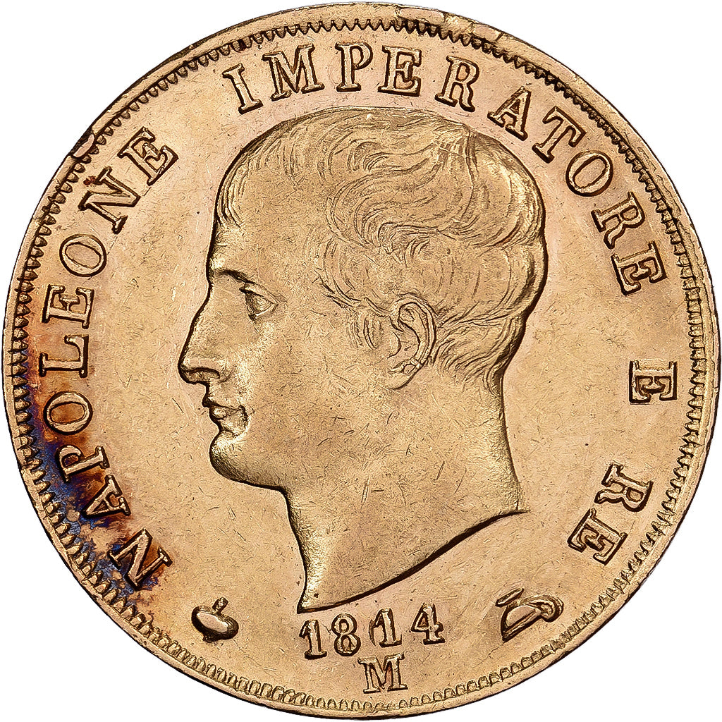 Italian States, KINGDOM OF NAPOLEON, 40 Lire, Napoléon I, 1814, Milan, Gold