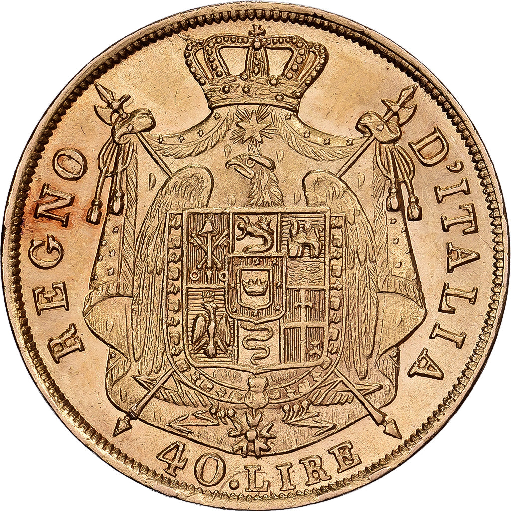 Italian States, KINGDOM OF NAPOLEON, 40 Lire, Napoléon I, 1814, Milan, Gold