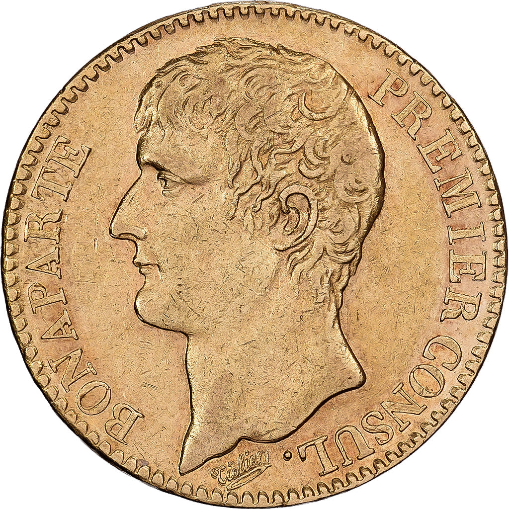 Francia, 40 Francs, Napoléon I, An 12, Paris, Oro, MB+, Gadoury:1080, Le