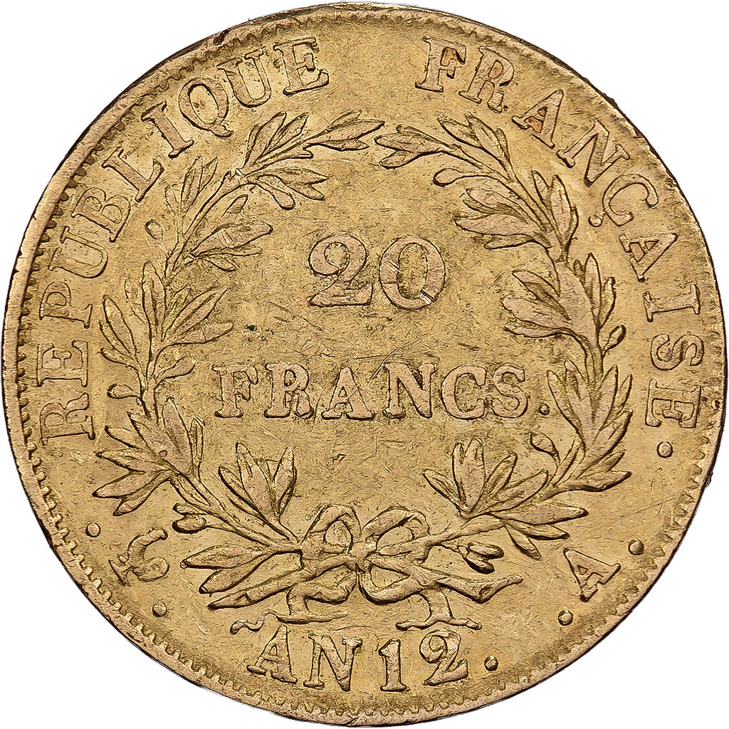 Frankreich, 20 Francs, Napoléon I, An 12, Paris, Empereur, Gold, S+