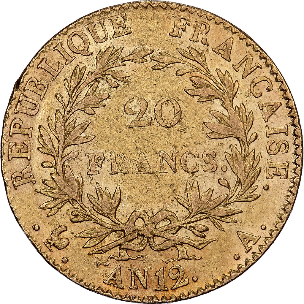 Frankreich, 20 Francs, Napoléon I, An 12, Paris, Premier Consul, Gold, SS