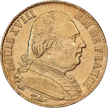France, 20 Francs, Louis XVIII, 1814, Paris, Or, TTB+, Gadoury:1026, Le