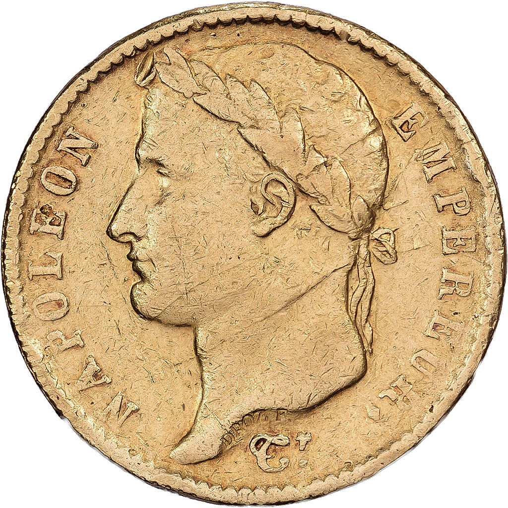 France, 20 Francs, Napoléon I, 1813, Perpignan, Gold, VF(30-35), Le