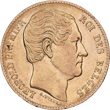 Belgien, 20 Francs, Leopold I, 1865, Brussels, Gold, S+, KM:23