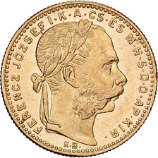 Hongrie, 8 Forint 20 Francs, Franz Joseph I, 1887, Kormoczbanya, Prooflike, Or