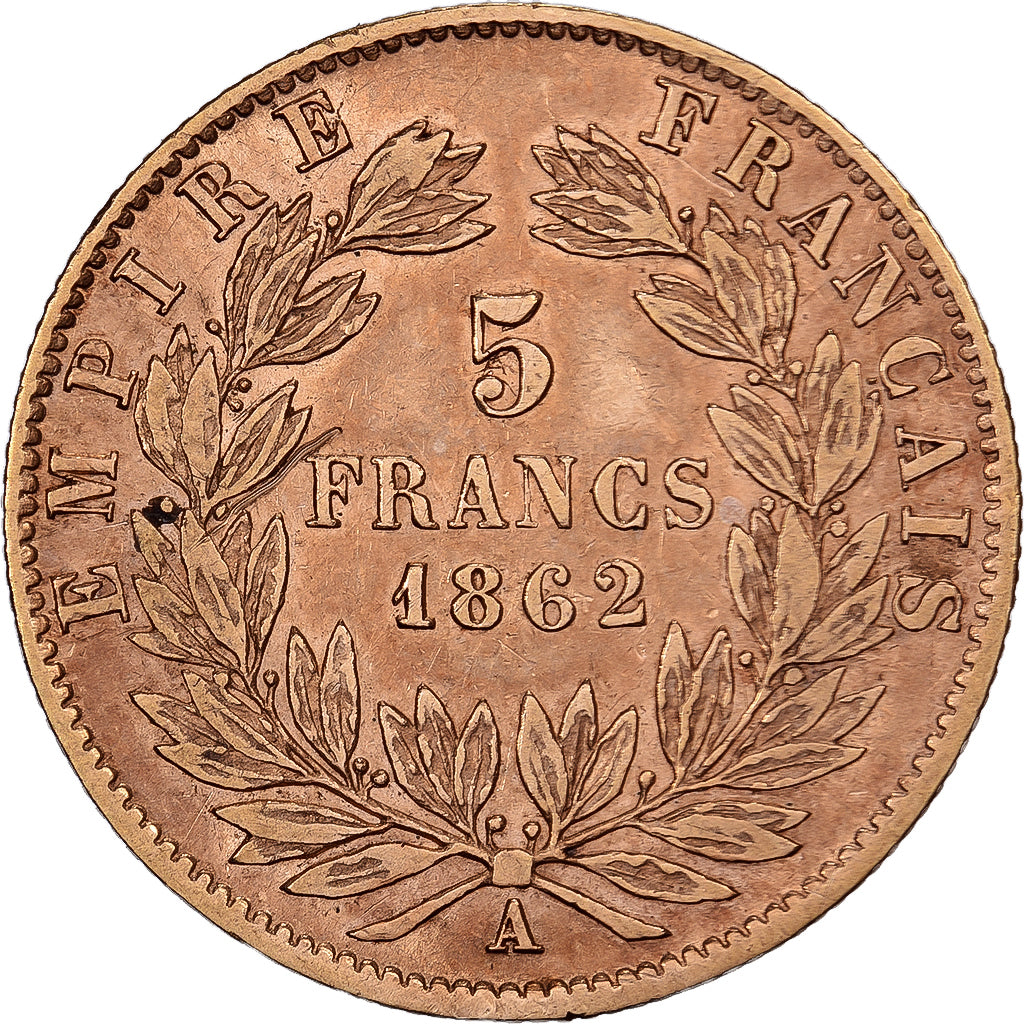 Frankreich, 5 Francs, Napoléon III, 1862, Strasbourg, Gold, SS, Gadoury:1002
