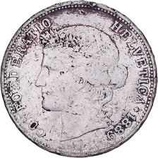 Szwajcaria, 5 Francs, 1889, Bern, Srebro, VF(20-25), KM:34