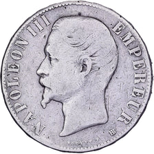 Francia, 5 Francs, Napoléon III, 1856, Strasbourg, Argento, B+, Gadoury:734