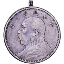 Republic of China, Dollar, Yuan, Transformed, Silver, EF(40-45), KM:329