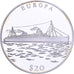 Liberia, 20 Dollars, History of Navigation, 2000, Europa, Silver, MS(64), KM:655