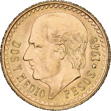 Mexique, 2-1/2 Pesos, 1945, Mexico, Or, SPL, KM:463