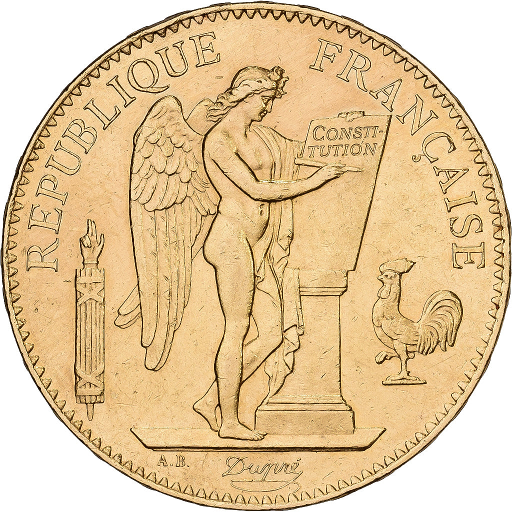 France, 100 Francs, Génie, 1879, Paris, Gold, AU(50-53), Gadoury:1137, KM:832