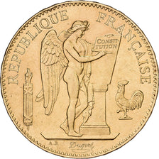 França, 100 Francs, Génie, 1879, Paris, Dourado, AU(50-53), Gadoury:1137