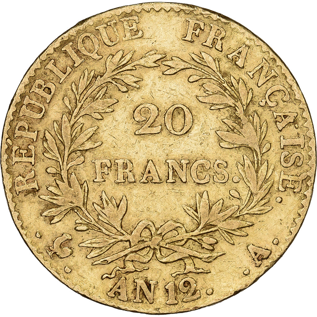 Frankreich, 20 Francs, Napoléon I, An 12, Paris, Premier Consul, Gold, S
