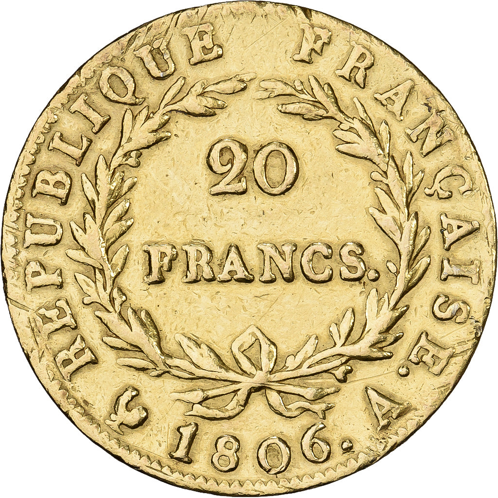 Frankreich, 20 Francs, Napoléon I, 1806, Paris, Gold, S+, Gadoury:1023