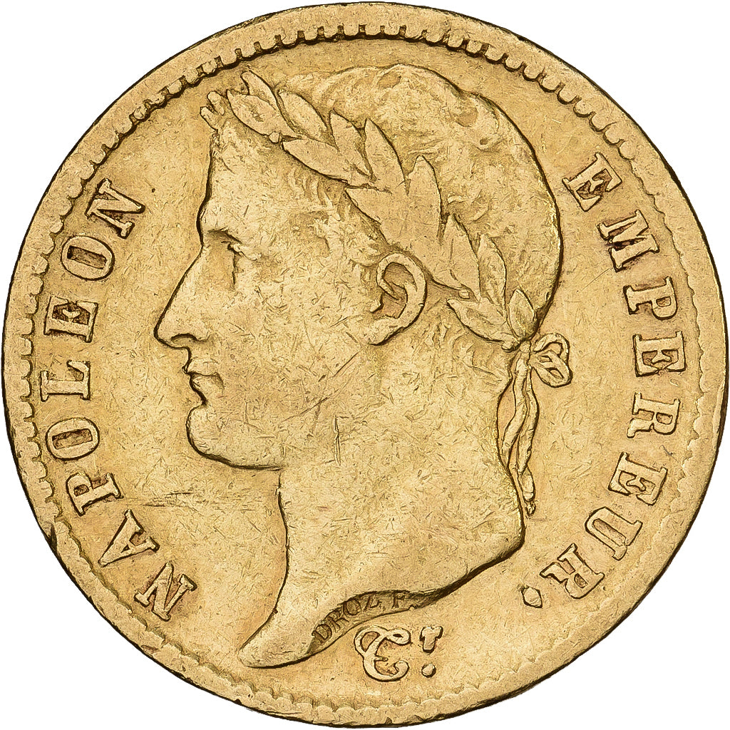 França, 20 Francs, Napoléon I, 1813, Lille, Dourado, VF(30-35), Gadoury:1025