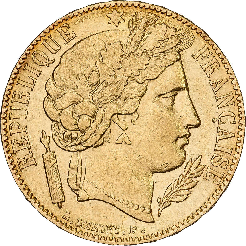 France, 20 Francs, Cérès, 1851, Paris, Gold, AU(50-53), Gadoury:1059, KM:762