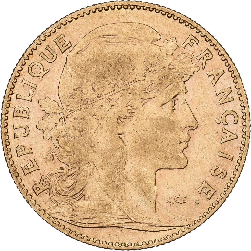 France, 10 Francs, Marianne Coq, 1899, Paris, Or, TTB+, Gadoury:1017, KM:846