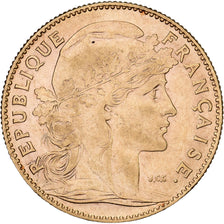 France, 10 Francs, Marianne Coq, 1906, Paris, Or, SUP, KM:846