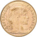 Francja, 10 Francs, Marianne Coq, 1912, Paris, Złoto, AU(55-58), Gadoury:1017