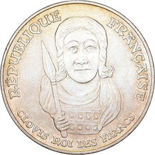 France, 100 Francs, Clovis, 1996, Silver, MS(60-62), Gadoury:953, KM:1180