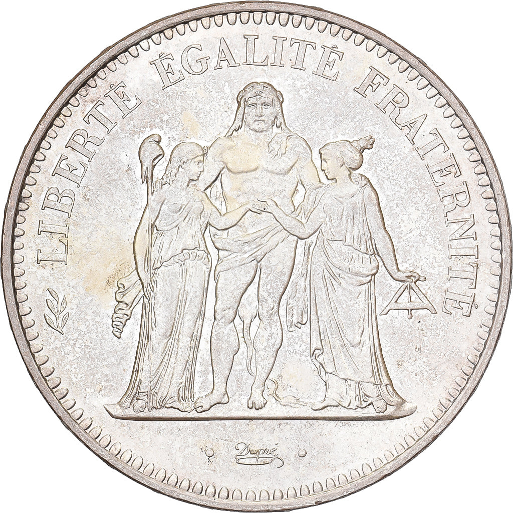 France, 50 Francs, Hercule, 1974, Hybrid issue, Silver, AU(55-58), Gadoury:882a