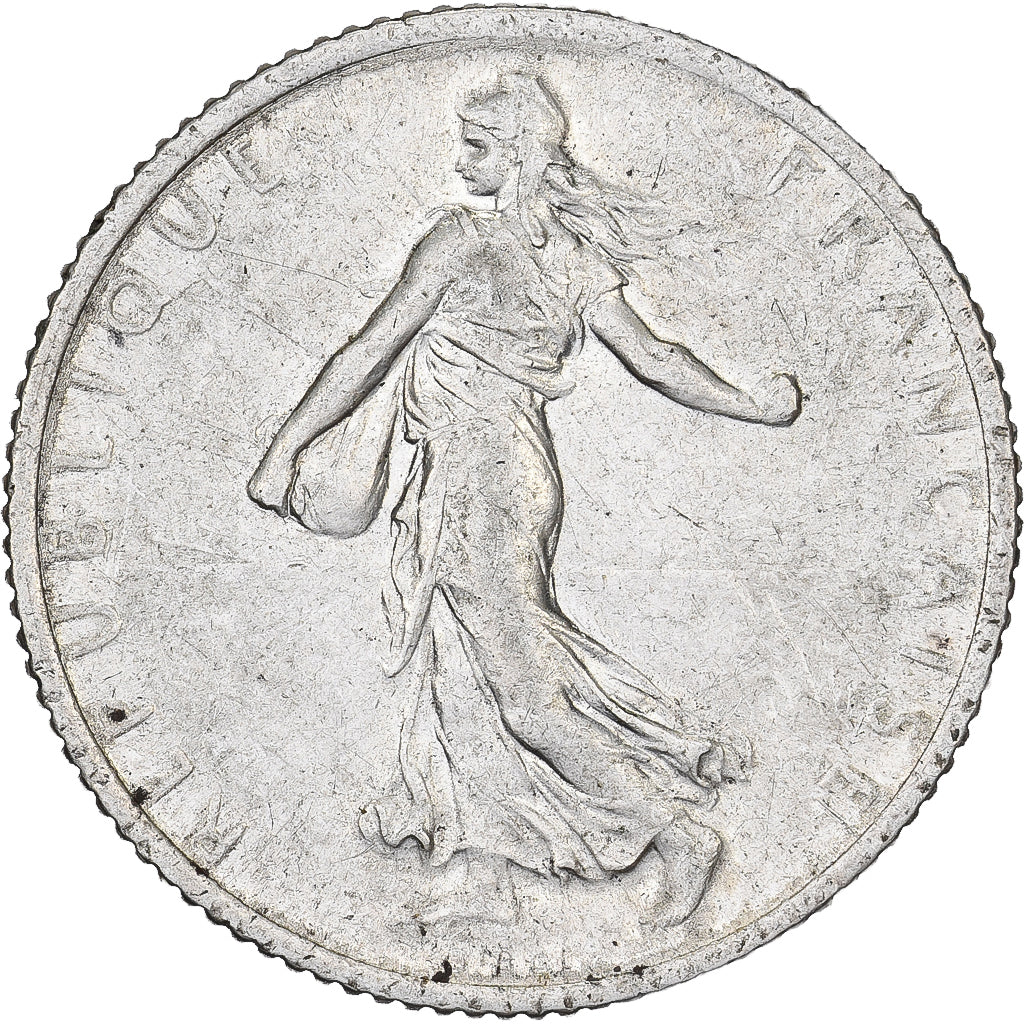 Francja, Franc, Semeuse, 1909, Paris, Srebro, AU(50-53), Gadoury:467, KM:844.1