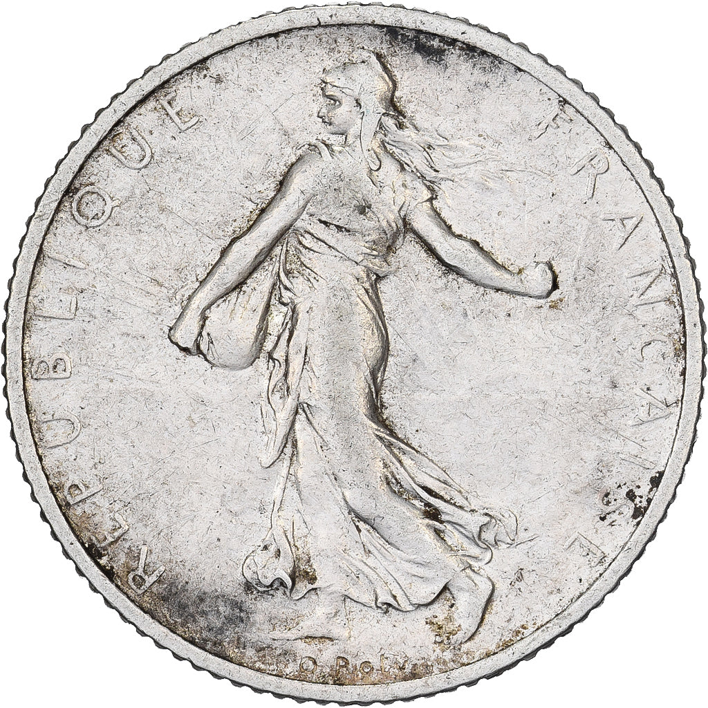 Francia, Franc, Semeuse, 1915, Paris, fautée - désaxée, Argento, BB