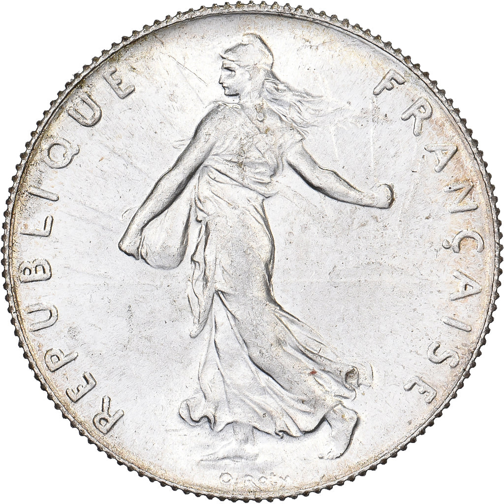 France, 50 Centimes, Semeuse, 1913, Paris, Silver, MS(63), Gadoury:420, KM:854