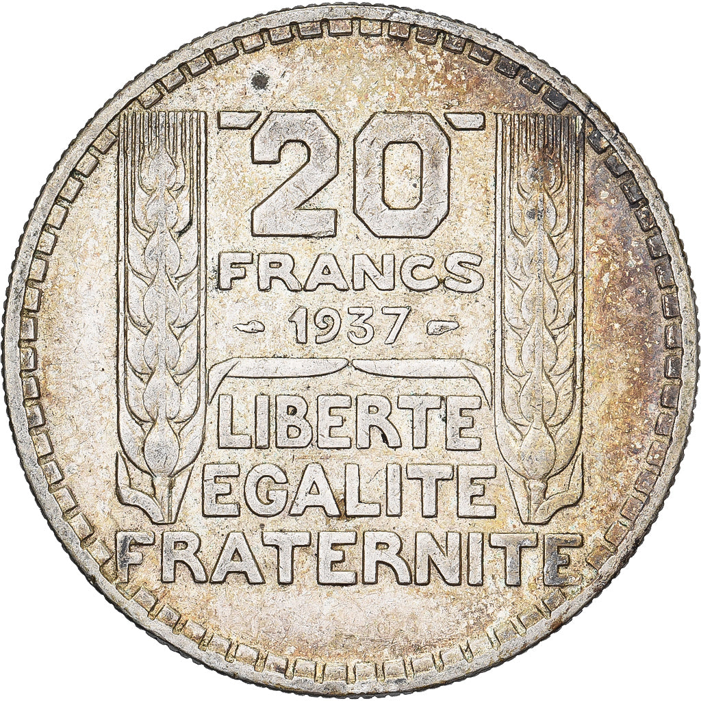 Frankreich, 20 Francs, Turin, 1937, Paris, Silber, SS, Gadoury:852, KM:879