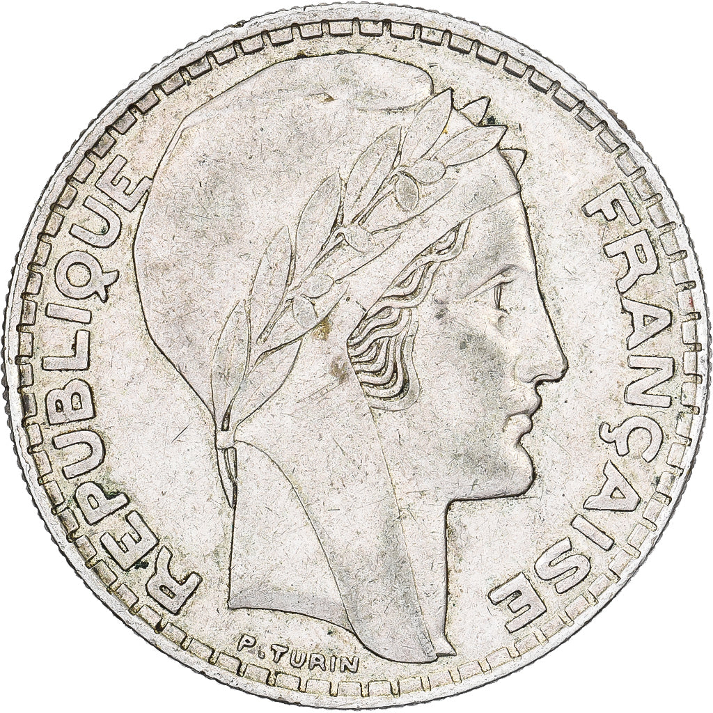 Frankreich, 20 Francs, Turin, 1937, Paris, Silber, SS, Gadoury:852, KM:879
