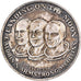 France, Medal, Landing on the Moon, N.Amstrong, Silver, MS(60-62)