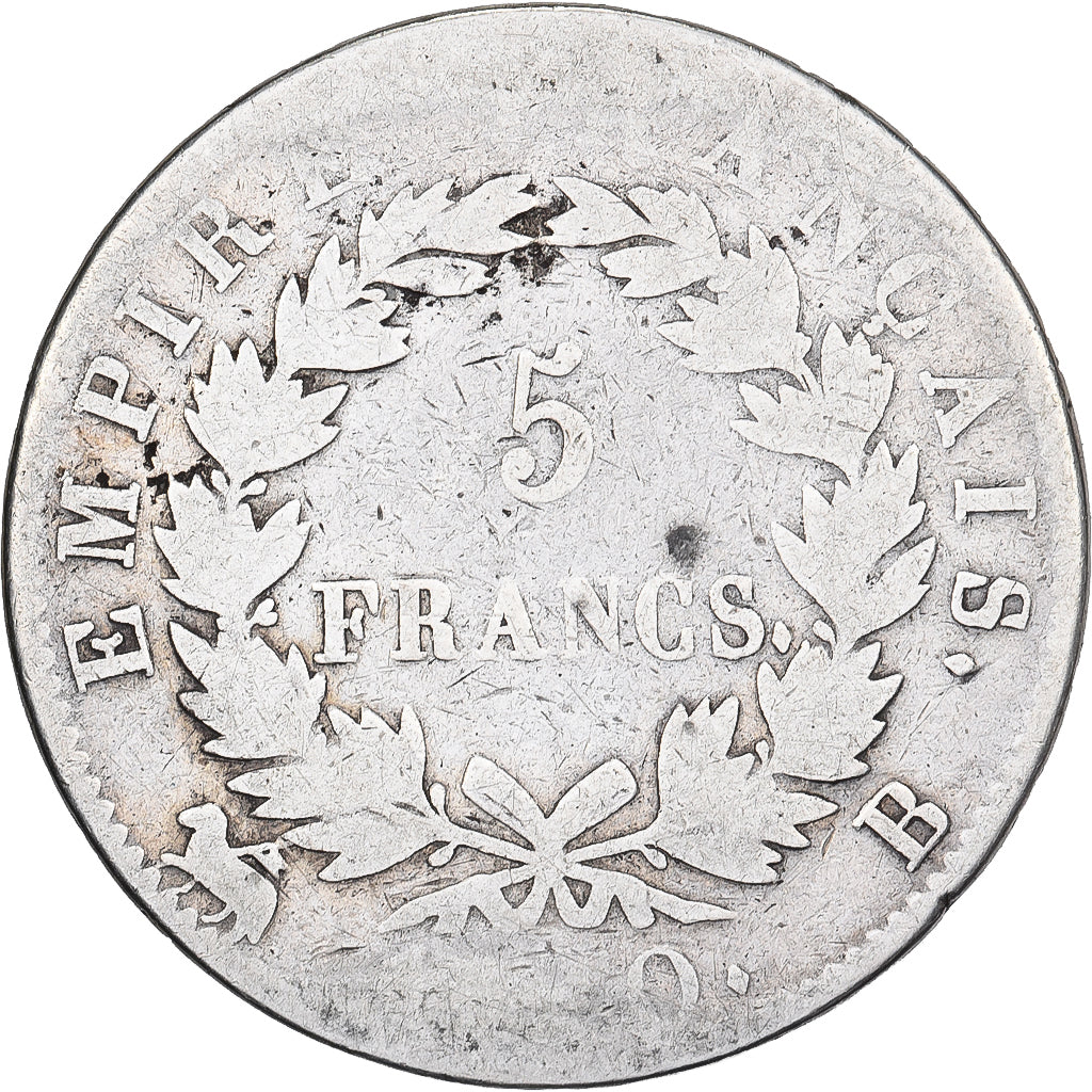 Francia, 5 Francs, Napoléon I, 1810, Rouen, Plata, BC, Gadoury:584, KM:694.2