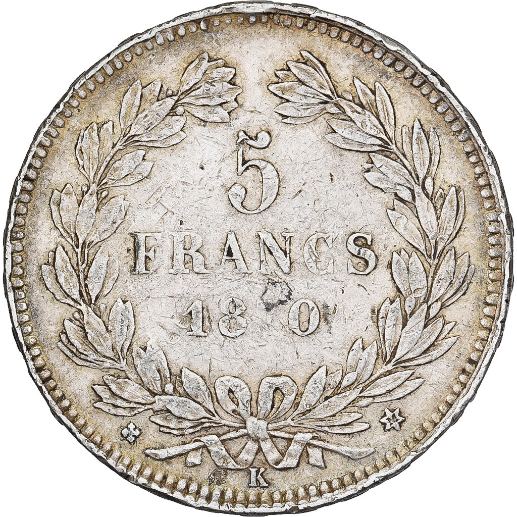 France, 5 Francs, Cérès, 1870, Bordeaux, Argent, TB+, Gadoury:742, KM:818.4