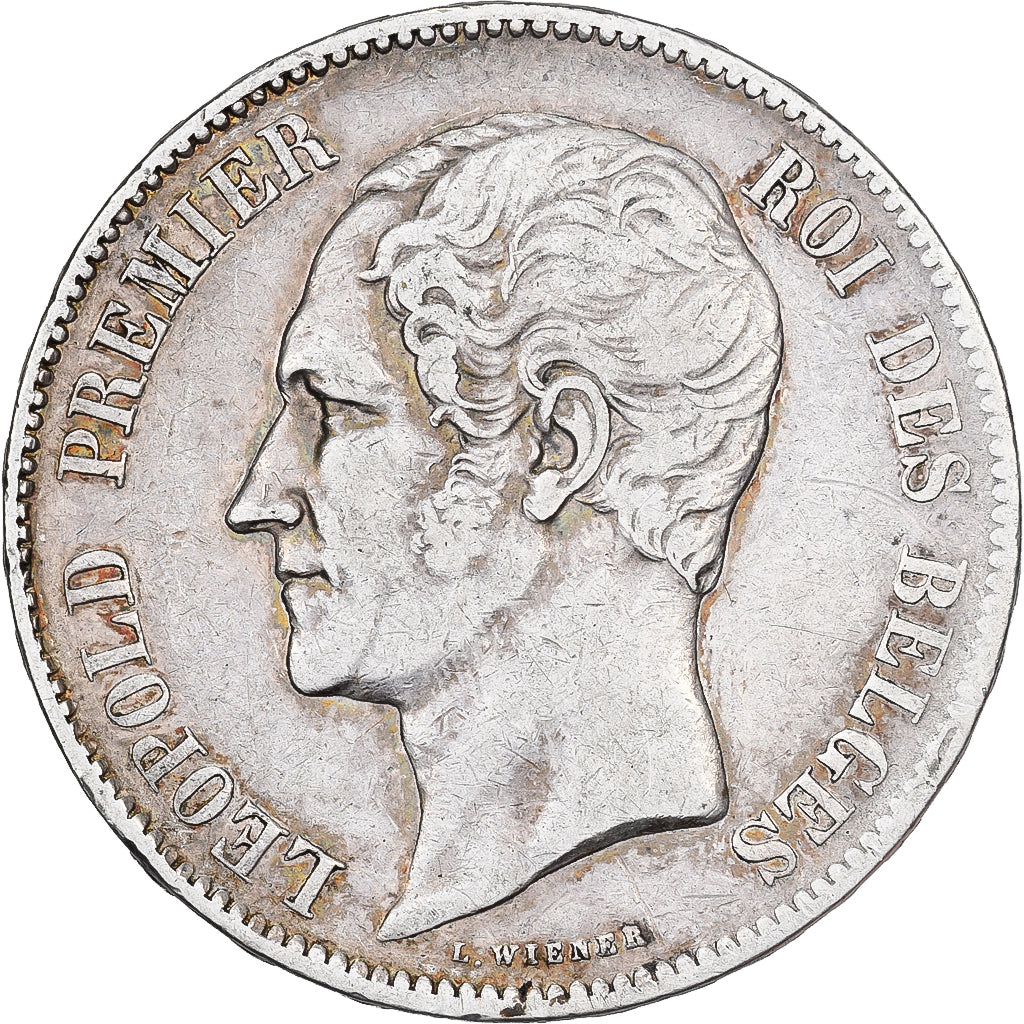 Belgia, Leopold I, 5 Francs, 5 Frank, 1851, Srebro, VF(30-35), KM:17