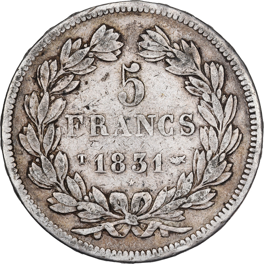 France, 5 Francs, Louis-Philippe, 1831, Nantes, Argent, TB, Gadoury:677a
