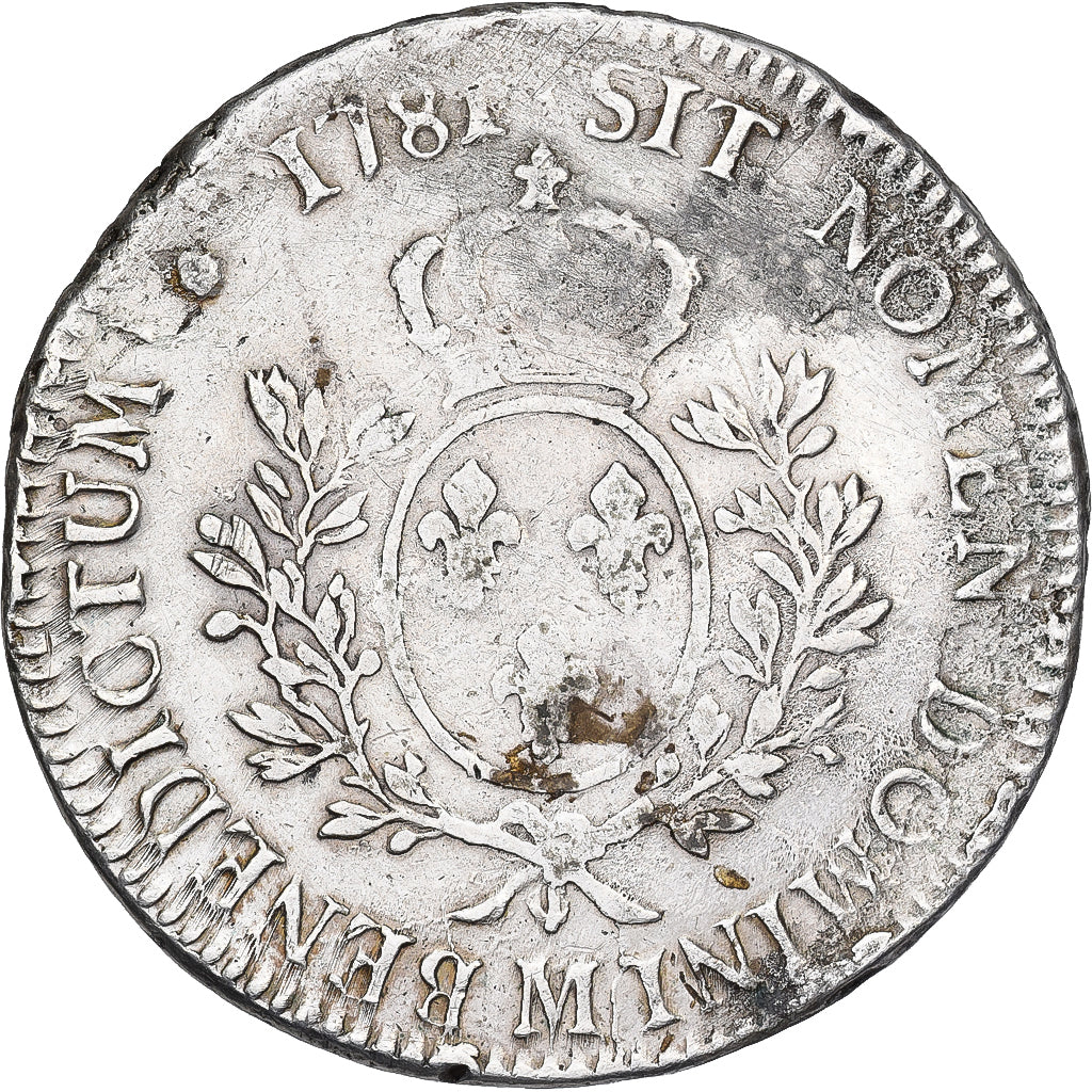 France, Louis XVI, Ecu, aux branches d'olivier, 1781, Toulouse, Argent, B+