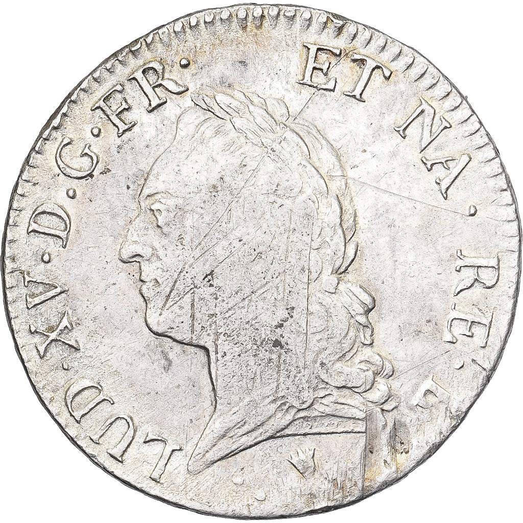 Frankrijk, Louis XV, Ecu, Écu de Béarn à la vieille tête, 1772, Pau, Zilver