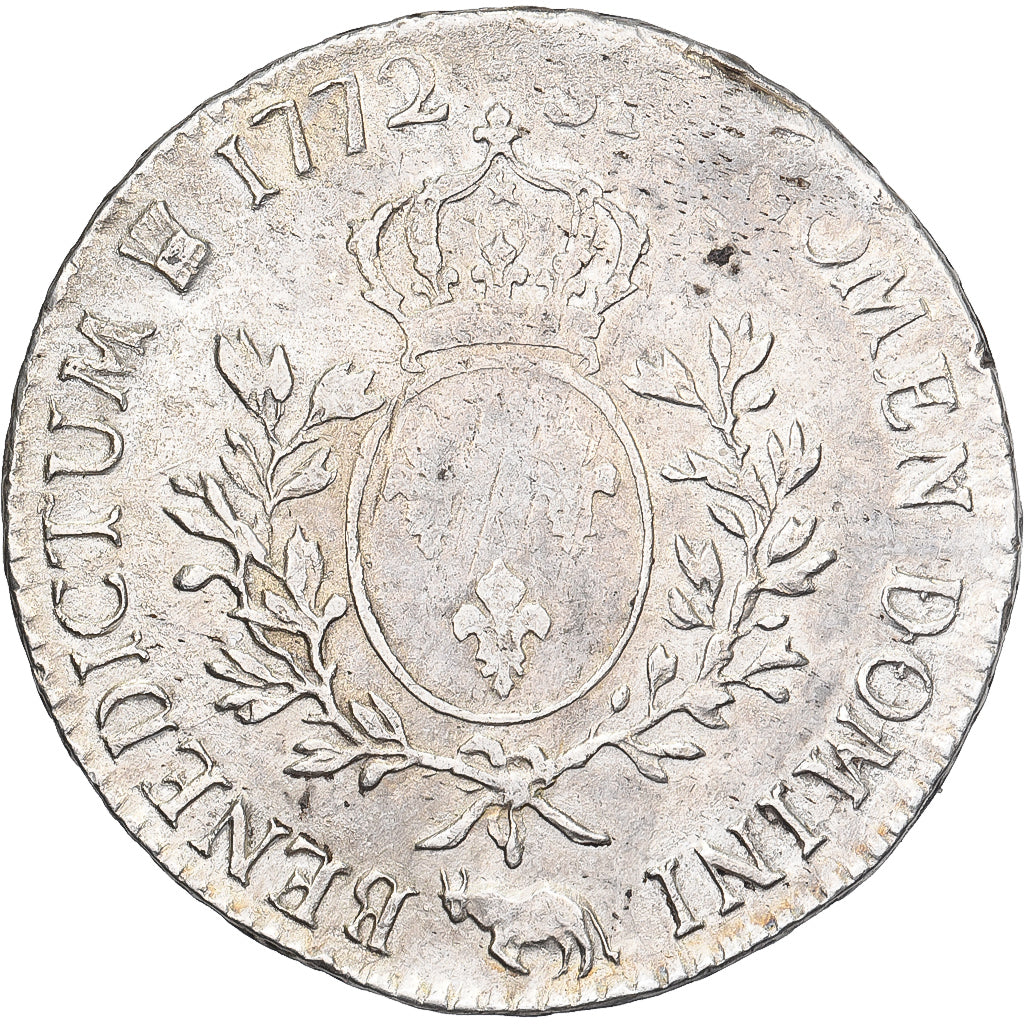 Frankrijk, Louis XV, Ecu, Écu de Béarn à la vieille tête, 1772, Pau, Zilver