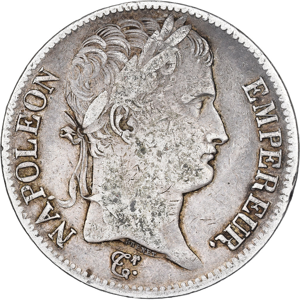 França, 5 Francs, Napoléon I, 1814, Toulouse, Prata, VF(30-35), Gadoury:584