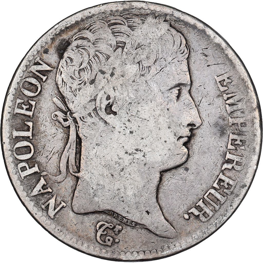 Francia, 5 Francs, Napoléon I, 1813, Paris, Plata, BC+, Gadoury:584