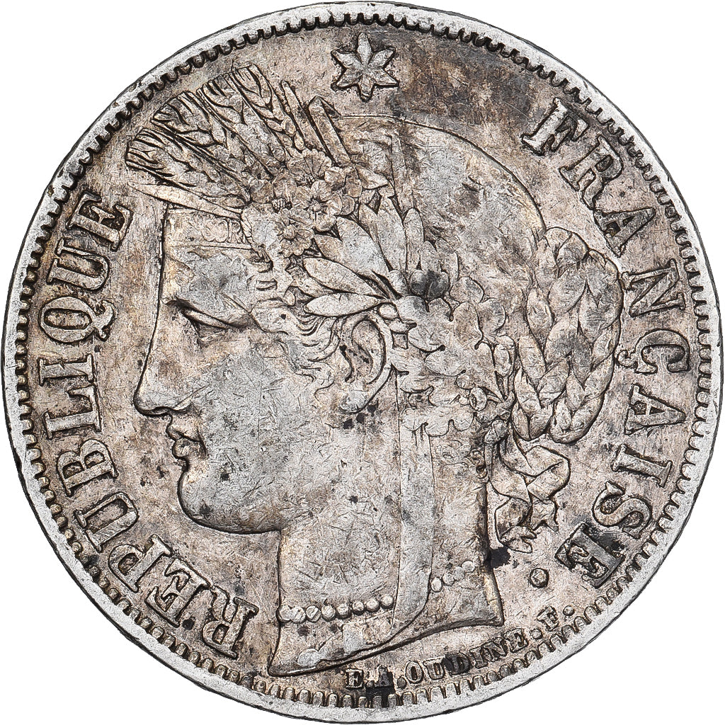 France, 5 Francs, Cérès, 1851, Paris, Argent, TB+, Gadoury:719, KM:761.1