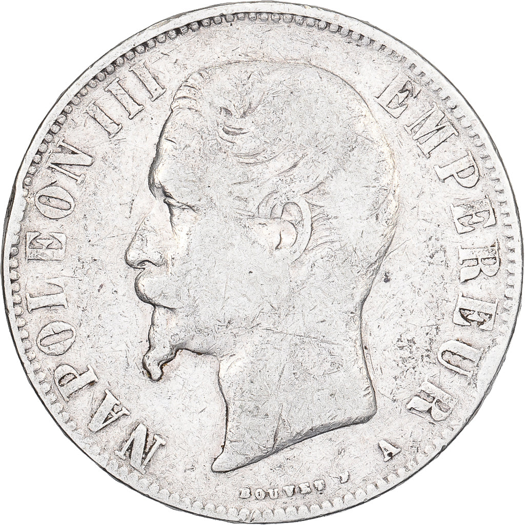 France, 5 Francs, Napoléon III, 1855, Paris, Argent, TB, Gadoury:734, KM:782.1