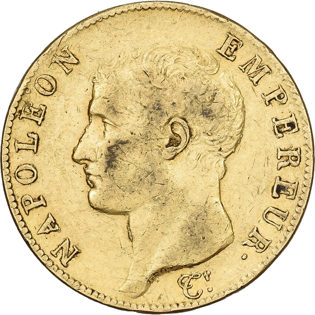 France, 40 Francs, Napoléon I, AN 13, Paris, Gold, EF(40-45), Gadoury:1081