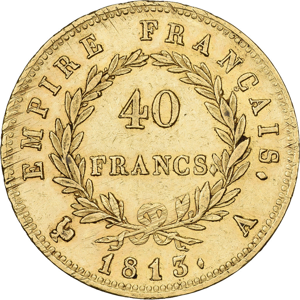 Frankrijk, 40 Francs, Napoléon I, 1813, Paris, Goud, ZF, Gadoury:1084, KM:696.1