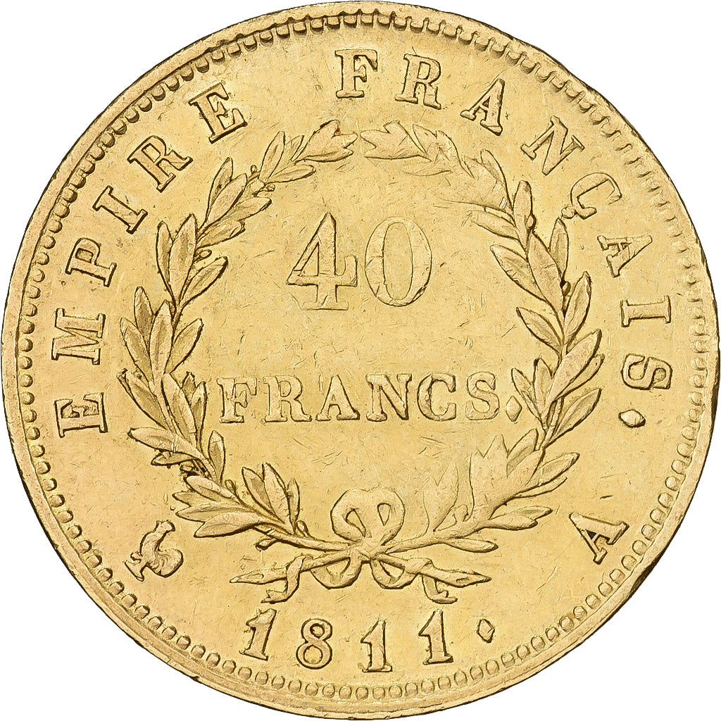 France, 40 Francs, Napoléon I, 1811, Paris, Gold, EF(40-45), Gadoury:1084, Le